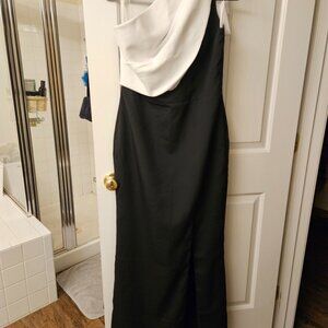 Mermaid cocktail dress formal evening one shoulder.